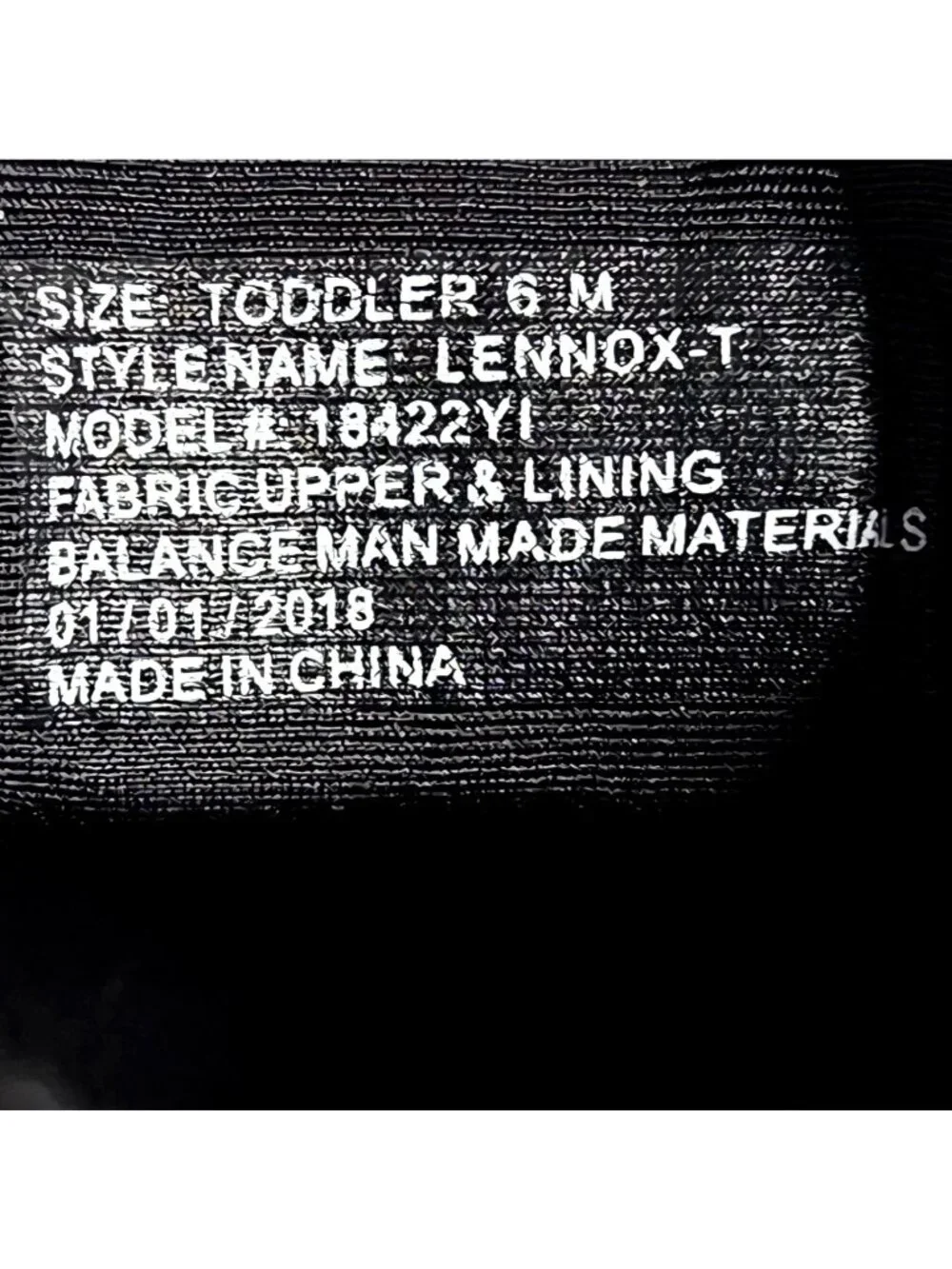 Toddlers Black SBX Lennox-T Sneaker Size 6M